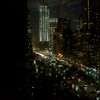 Lower Manhattan near Battery Park Tunnel, New York at night